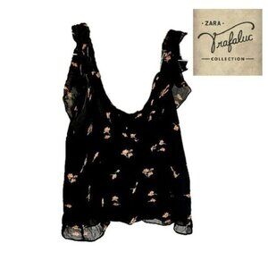 Trafaluc Collection Women's‎ Floral Print Frilled Sleeves Top